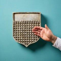 Antique Weathered Terracotta Shield Plaque