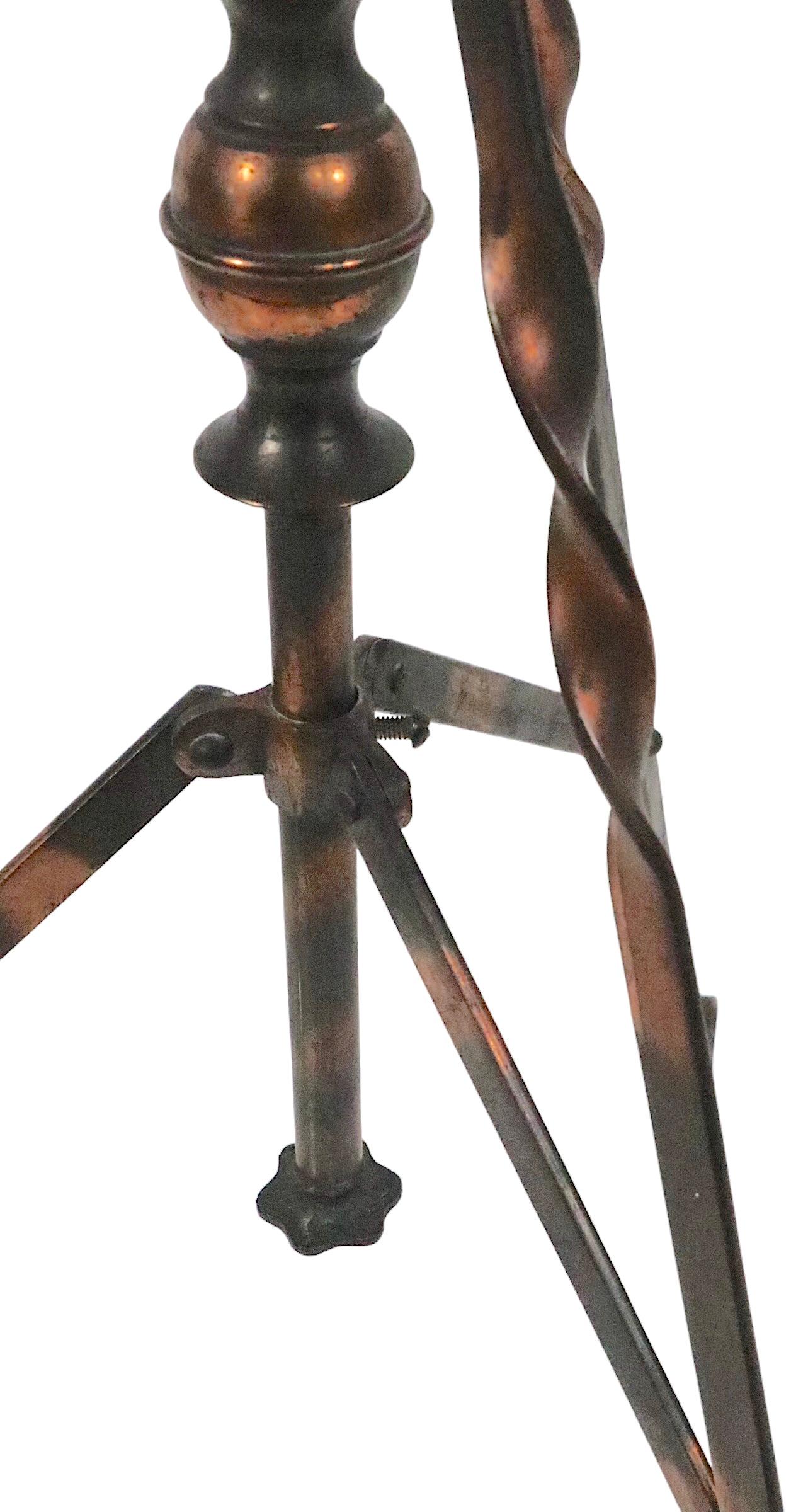 Antique Webber Costello Globe on Metal Tripod Base c 1900 / 1920's In Good Condition For Sale In New York, NY