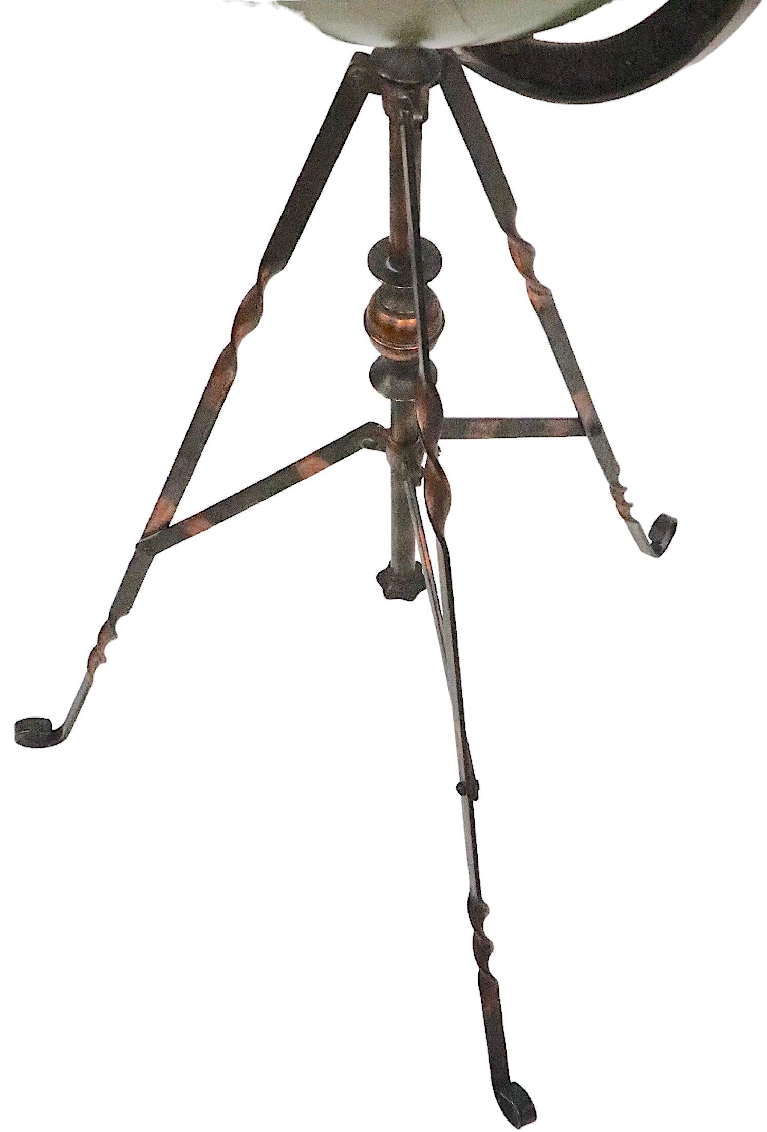 20th Century Antique Webber Costello Globe on Metal Tripod Base c 1900 / 1920's For Sale