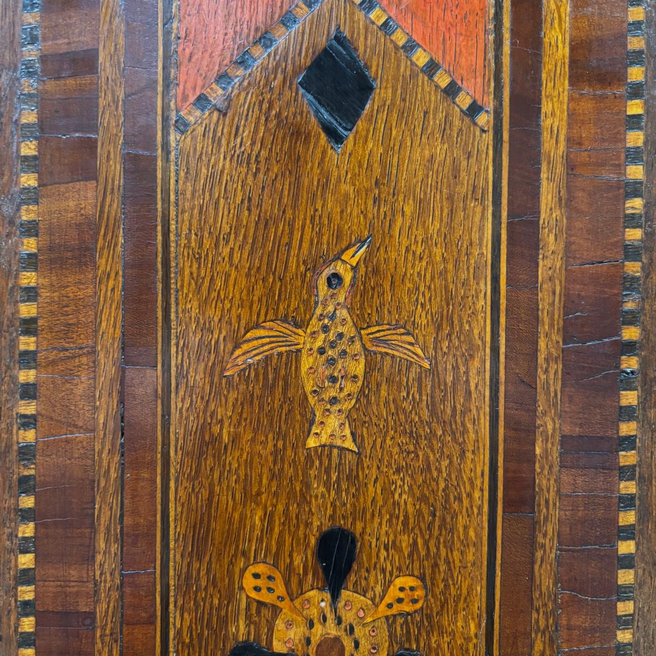 Antique wedding cabinet  Classicism - France, 1825  Inlaid with heart painting For Sale 7