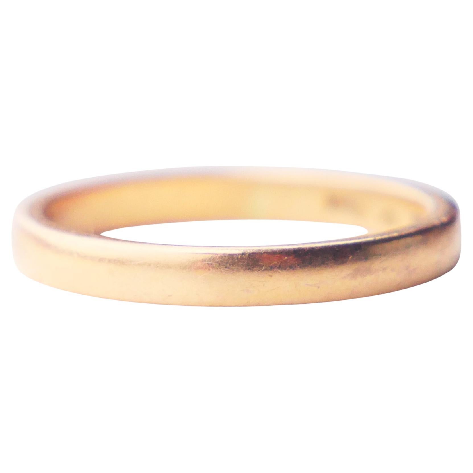 Antique Wedding Ring solid 20K Gold Ø 6 US / 3.14 gr