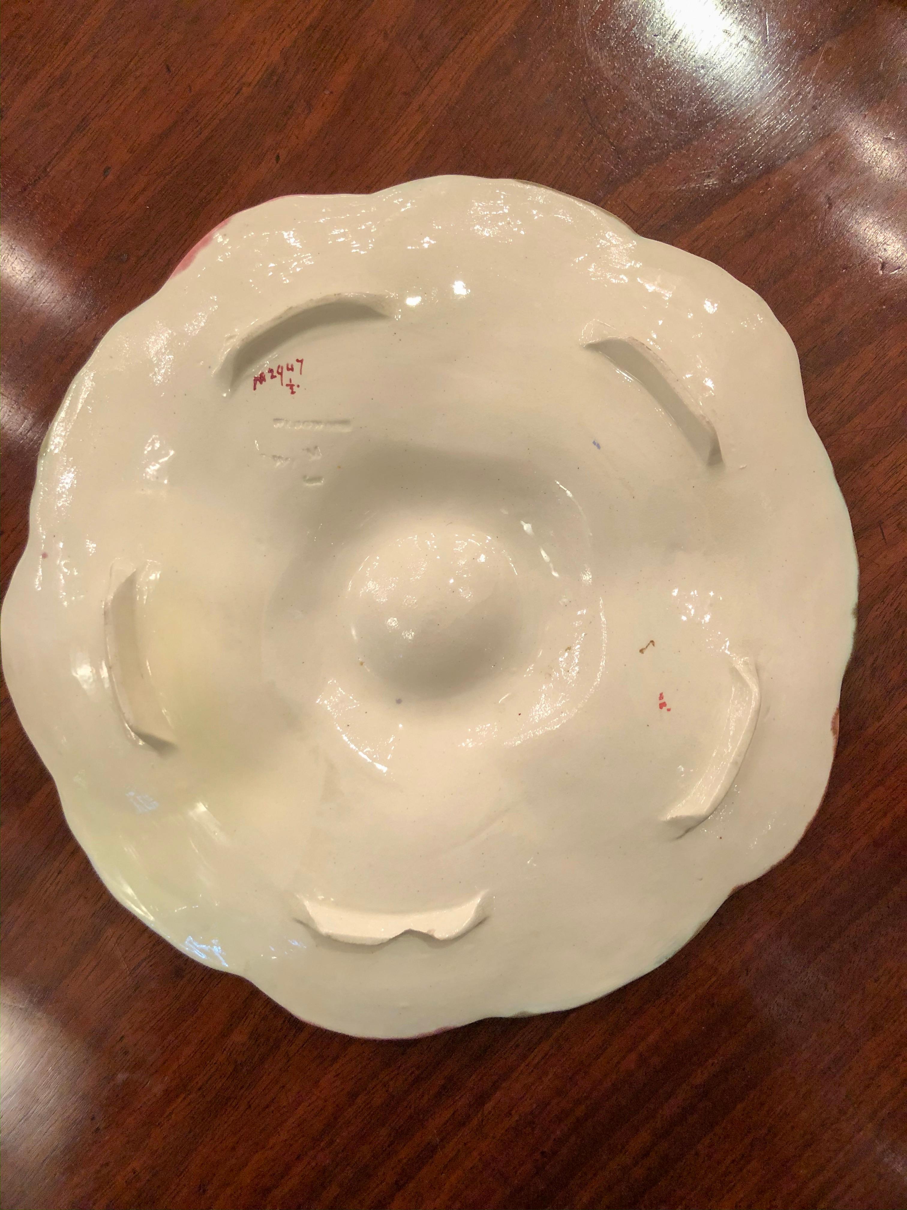 Late 19th Century Antique Wedgwood Argenta Ocean Oyster Plate Majolica, circa 1880