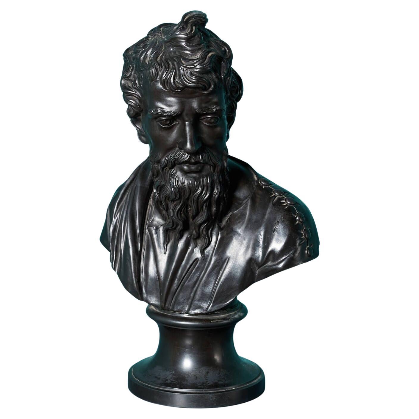 Antiquités Wedgwood Buste en basalte de Plato