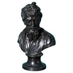 Antiguo busto de basalto de Wedgwood de Platón