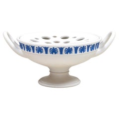 Antique Wedgwood Blue and White Jasperware Centerpiece Bough Pot Vase