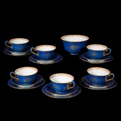 Antique Wedgwood Chinoiserie Six Place Tea Set