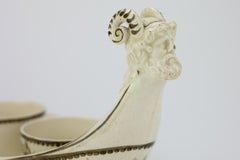 Antique Wedgwood Creamware Canoe-Shaped Egg Server