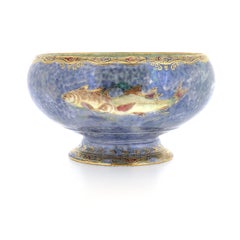 Antique Wedgwood Daisy Makeig-Jones Fairyland Lustre Fish-Themed Porcelain Bowl