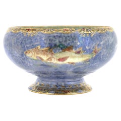 Antique Wedgwood Daisy Makeig-Jones Fairyland Lustre Fish-Themed Porcelain Bowl