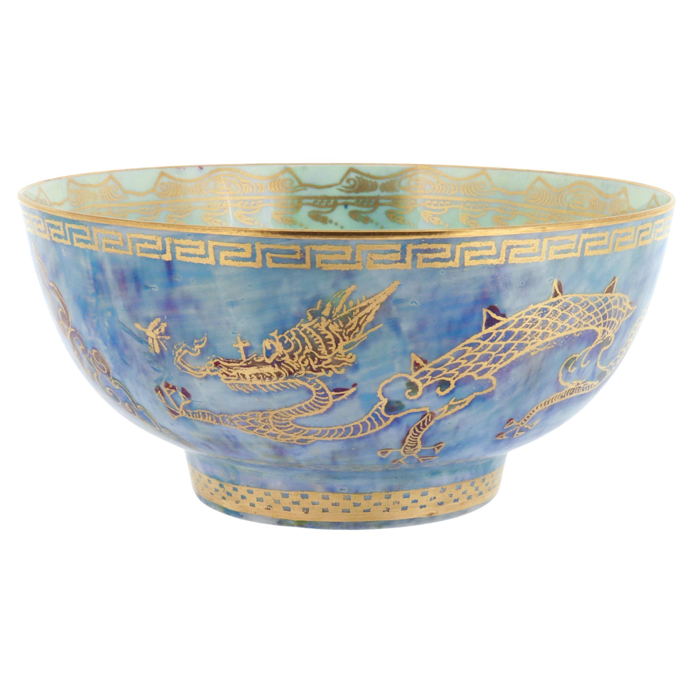 Bol Wedgwood ancien marguerite Makeig-Jones Fairyland avec dragon céleste doré
