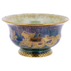 Antique Wedgwood Daisy Makeig-Jones Fairyland Lustre Gilt Celestial Dragon Bowl
