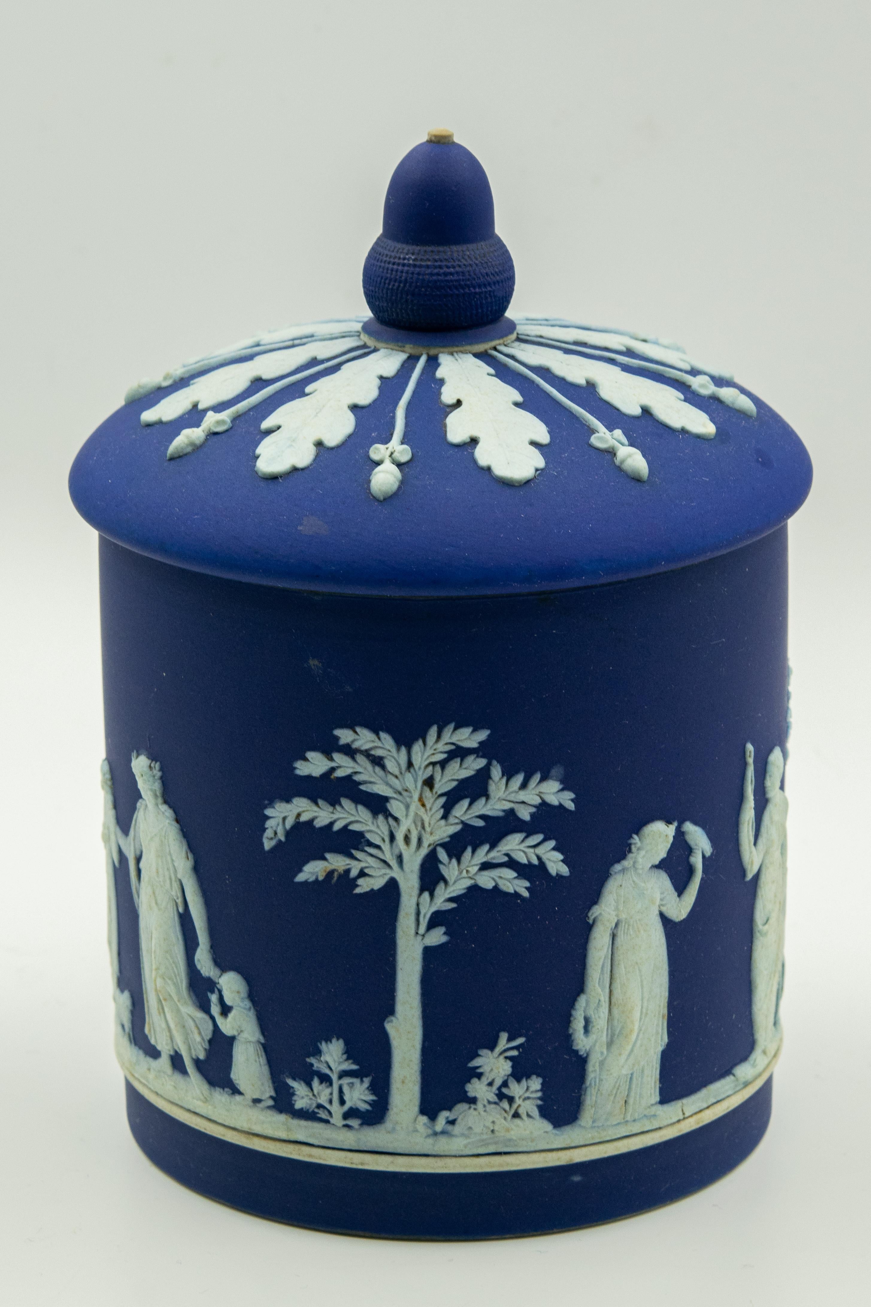 cobalt blue cookie jar