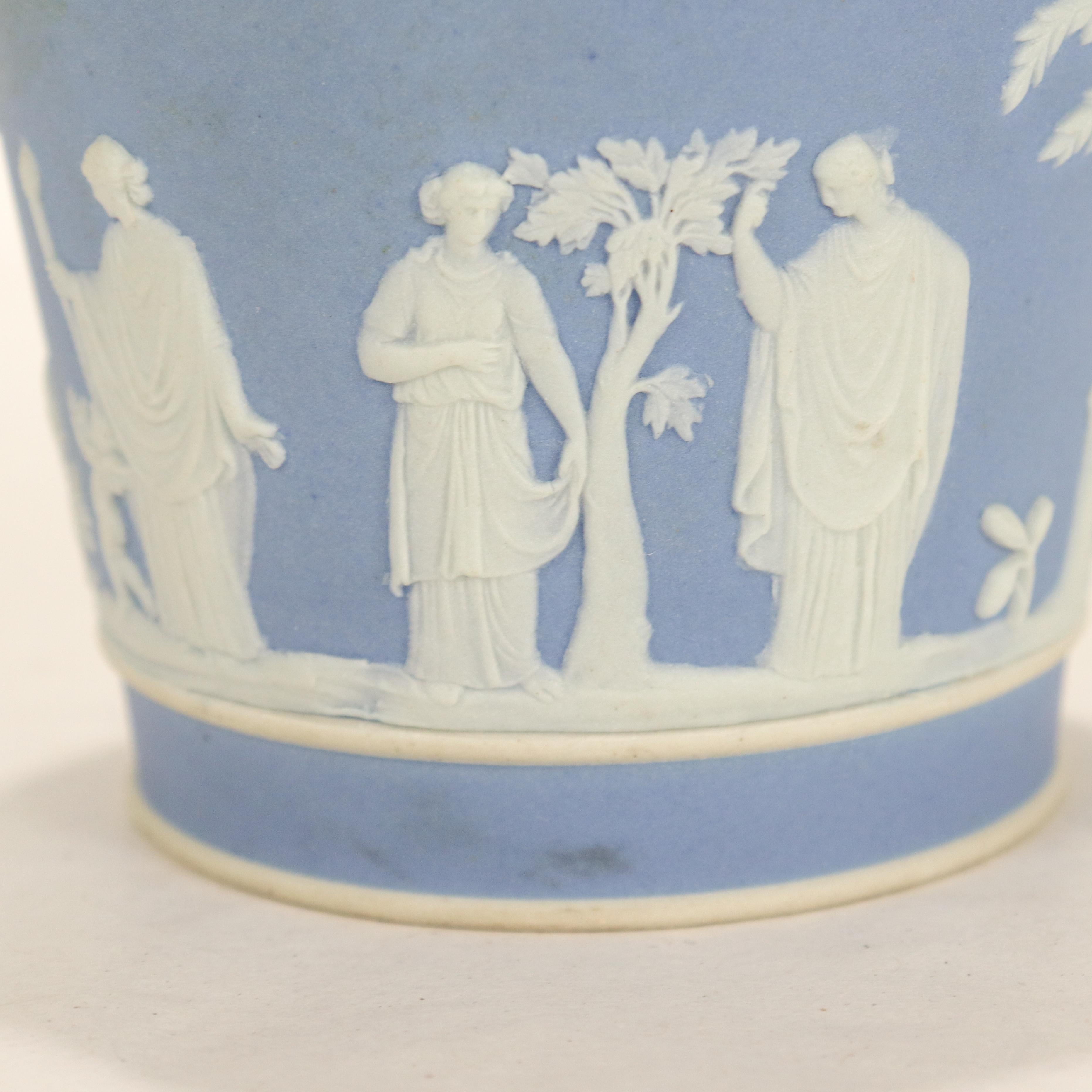 Antique Wedgwood Light Blue Jasperware Beaker or Tumbler For Sale 2