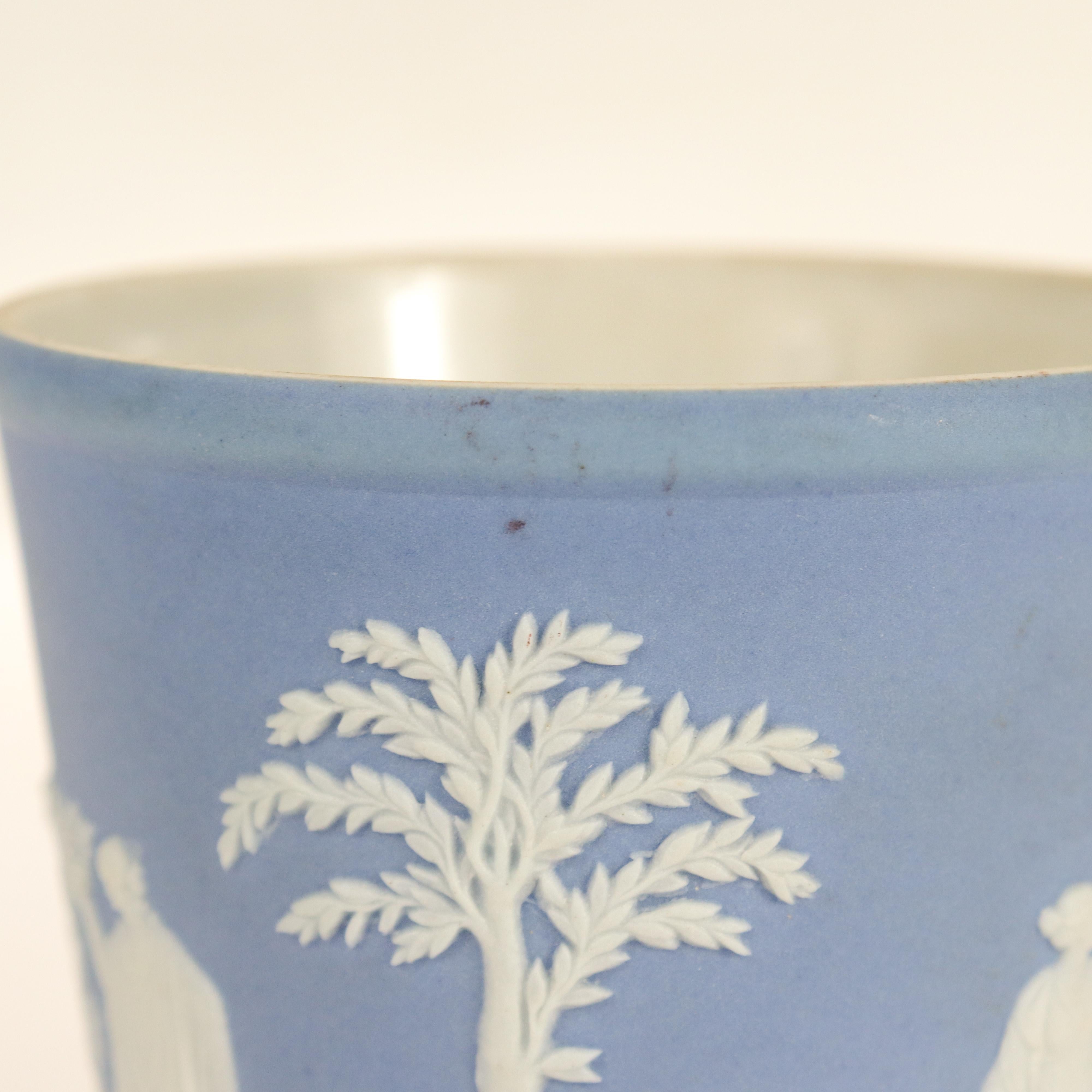 Antique Wedgwood Light Blue Jasperware Beaker or Tumbler For Sale 3