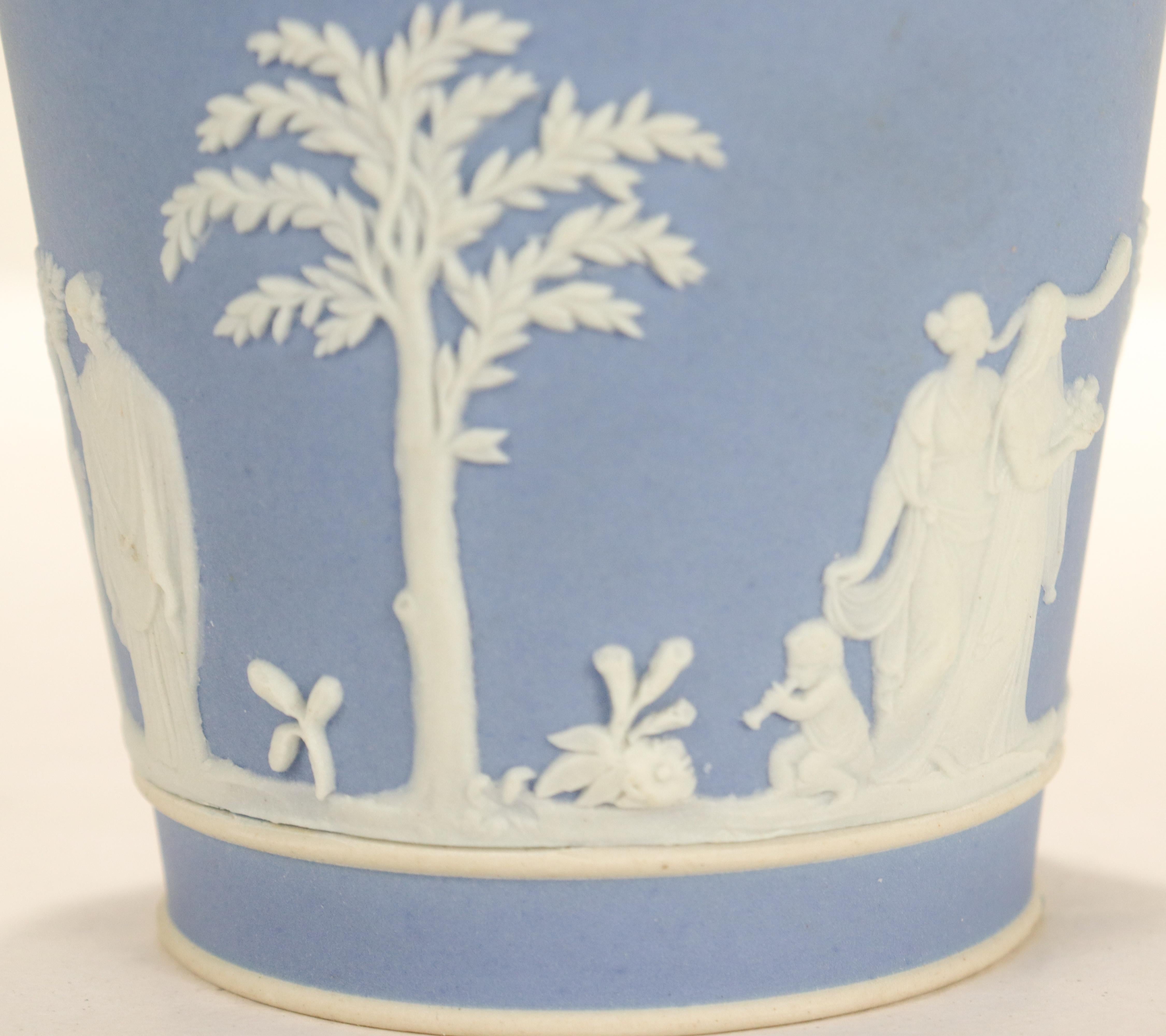 Antique Wedgwood Light Blue Jasperware Beaker or Tumbler For Sale 4