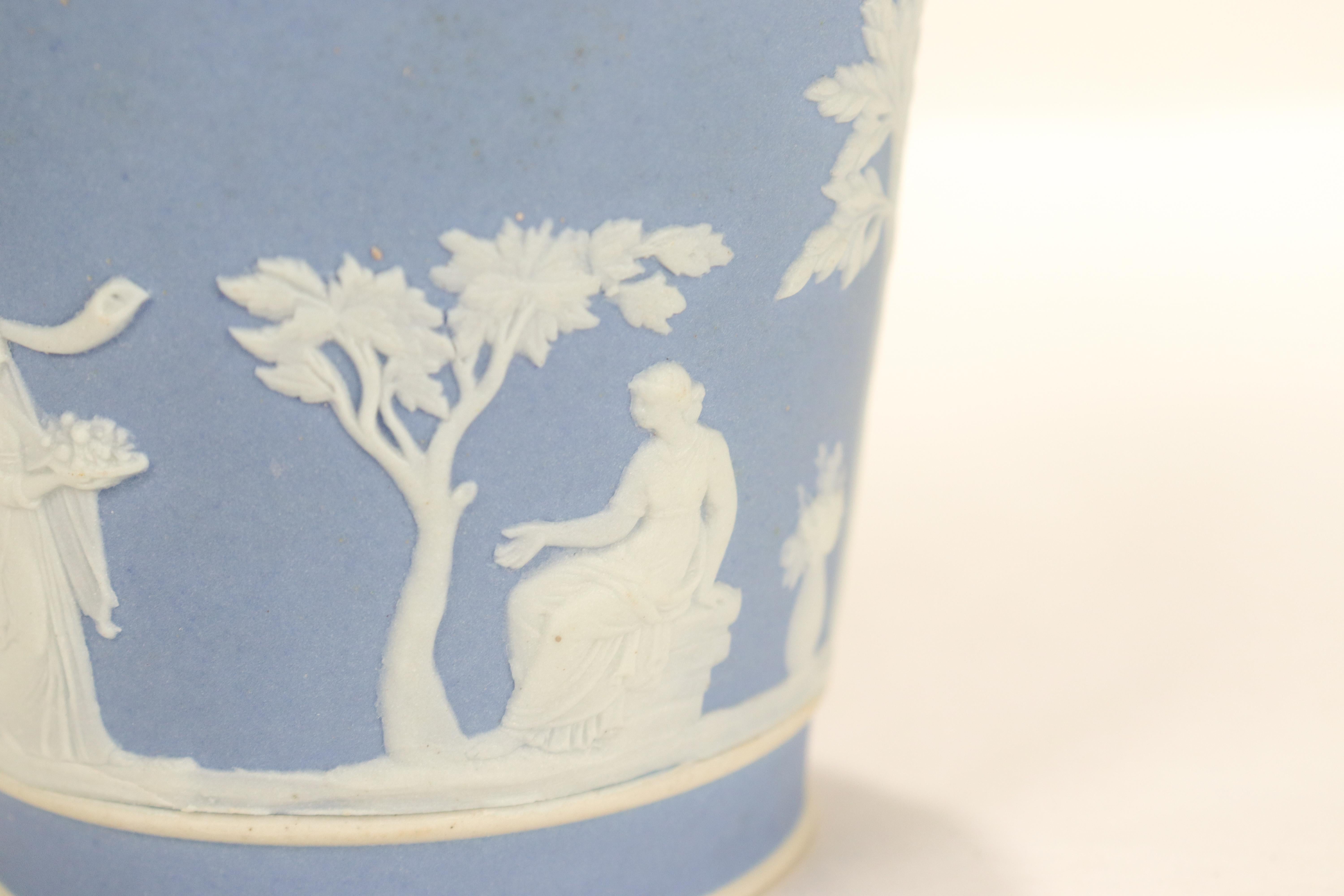 Antique Wedgwood Light Blue Jasperware Beaker or Tumbler For Sale 5
