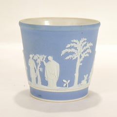 Antique Wedgwood Light Blue Jasperware Beaker or Tumbler