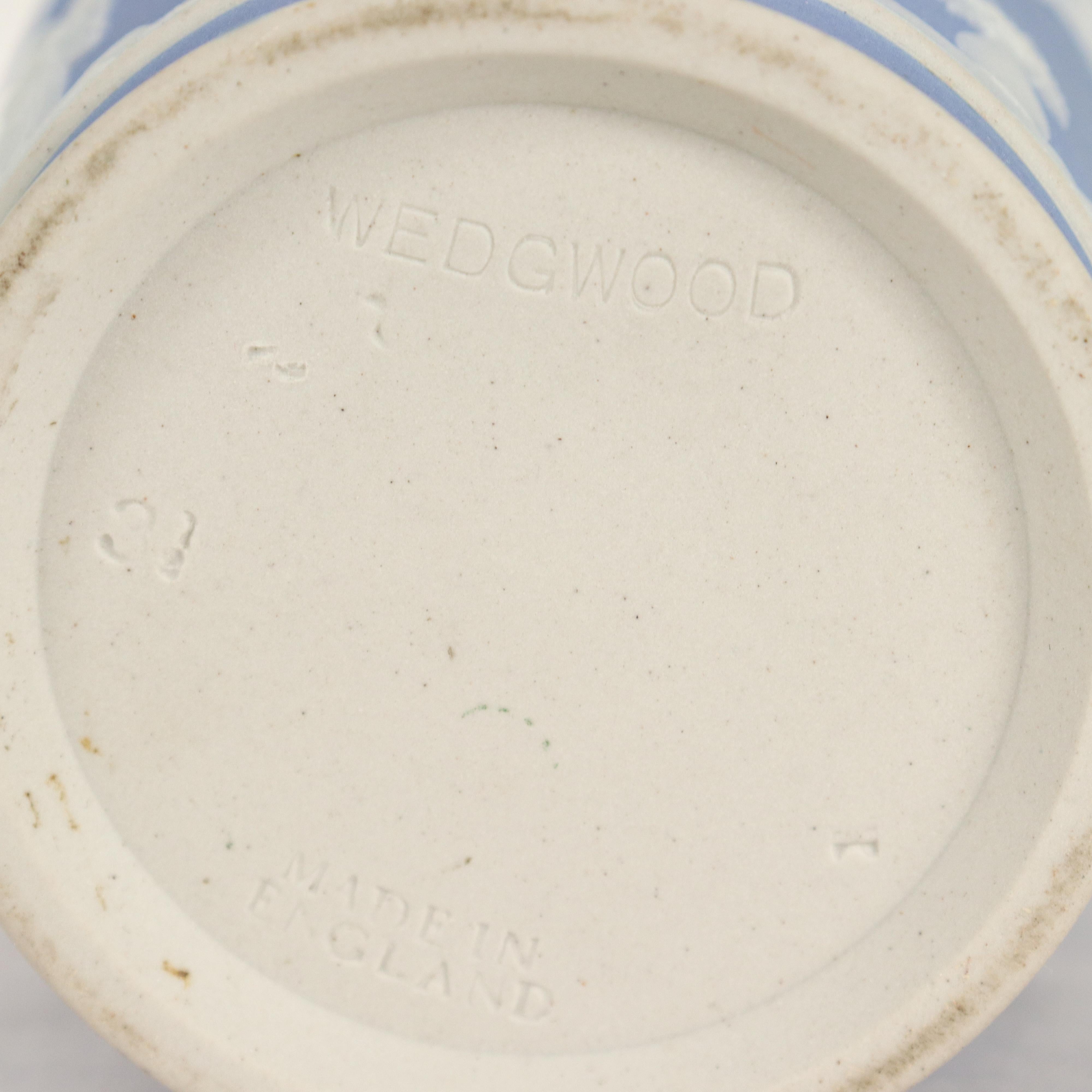 Porcelain Antique Wedgwood Light Blue Jasperware Beaker or Tumbler For Sale