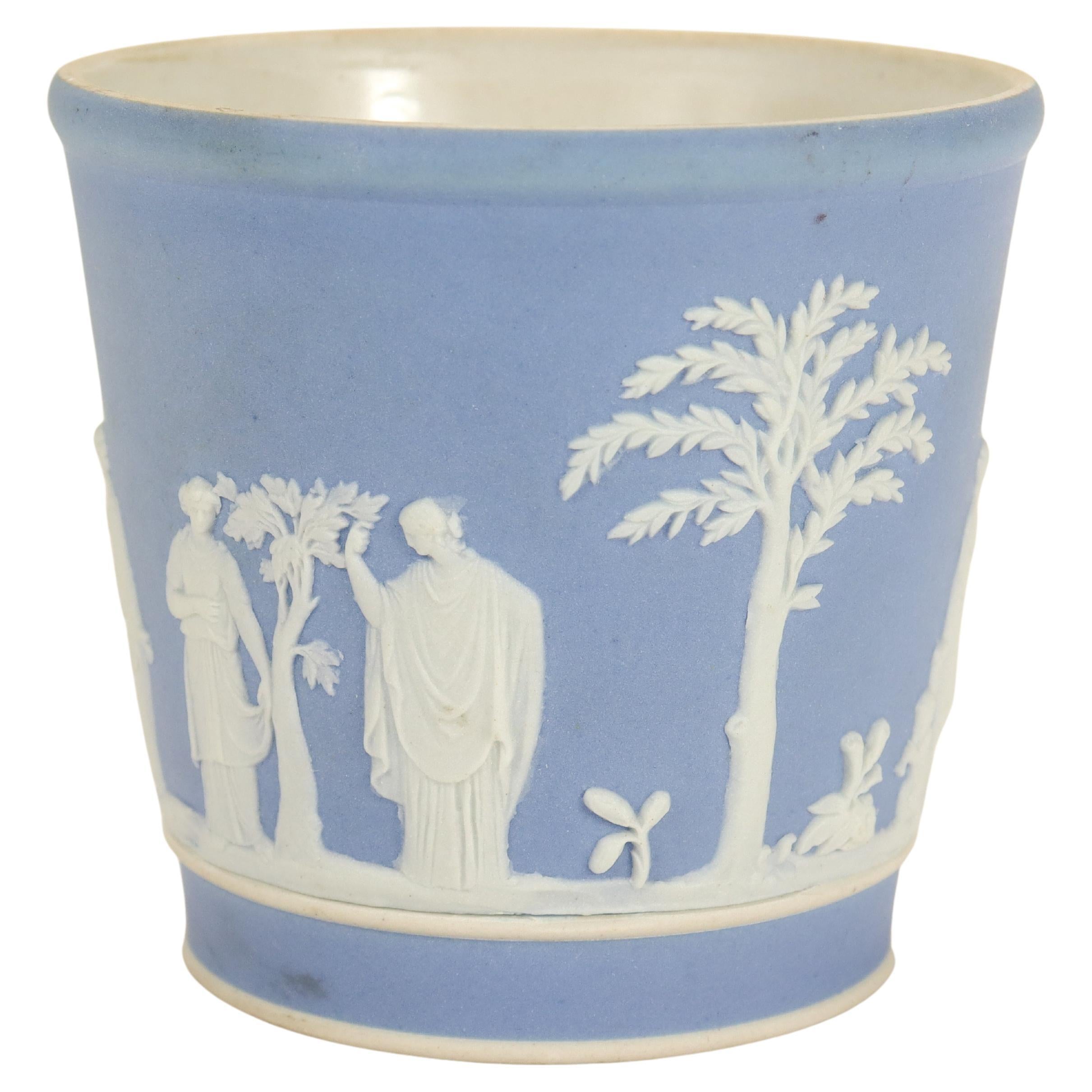 Antique Wedgwood Light Blue Jasperware Beaker or Tumbler