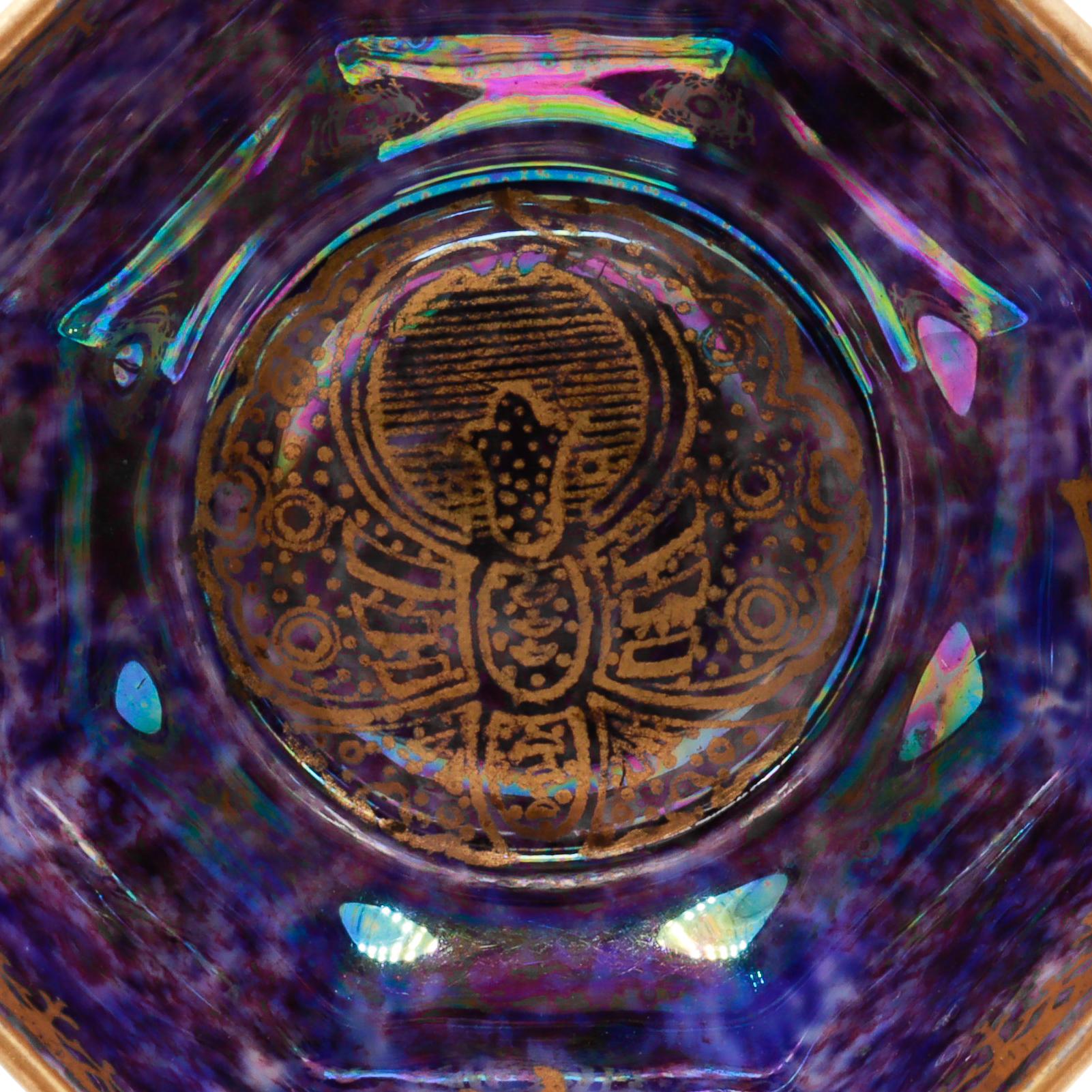 Antique Wedgwood Makeig-Jones Fairyland Lustre Butterfly Porcelain Bowl or Cup im Angebot 4