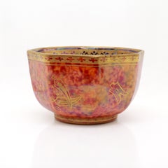 Antica ciotola o tazza di porcellana Wedgwood Fairyland Lustre Butterfly di Jones
