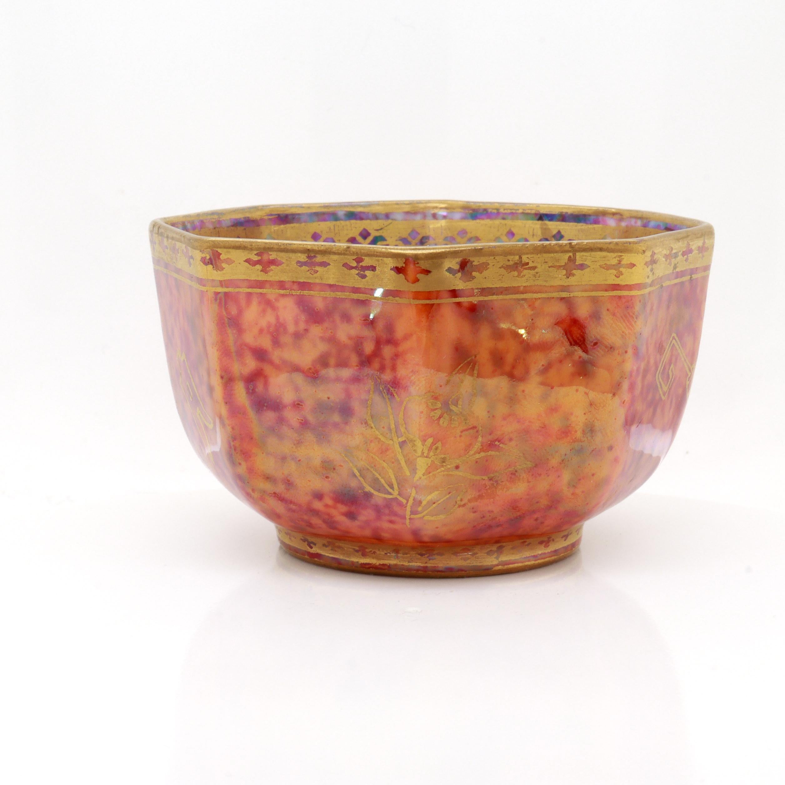 Antique Wedgwood Makeig-Jones Fairyland Lustre Butterfly Porcelain Bowl or Cup (Englisch) im Angebot
