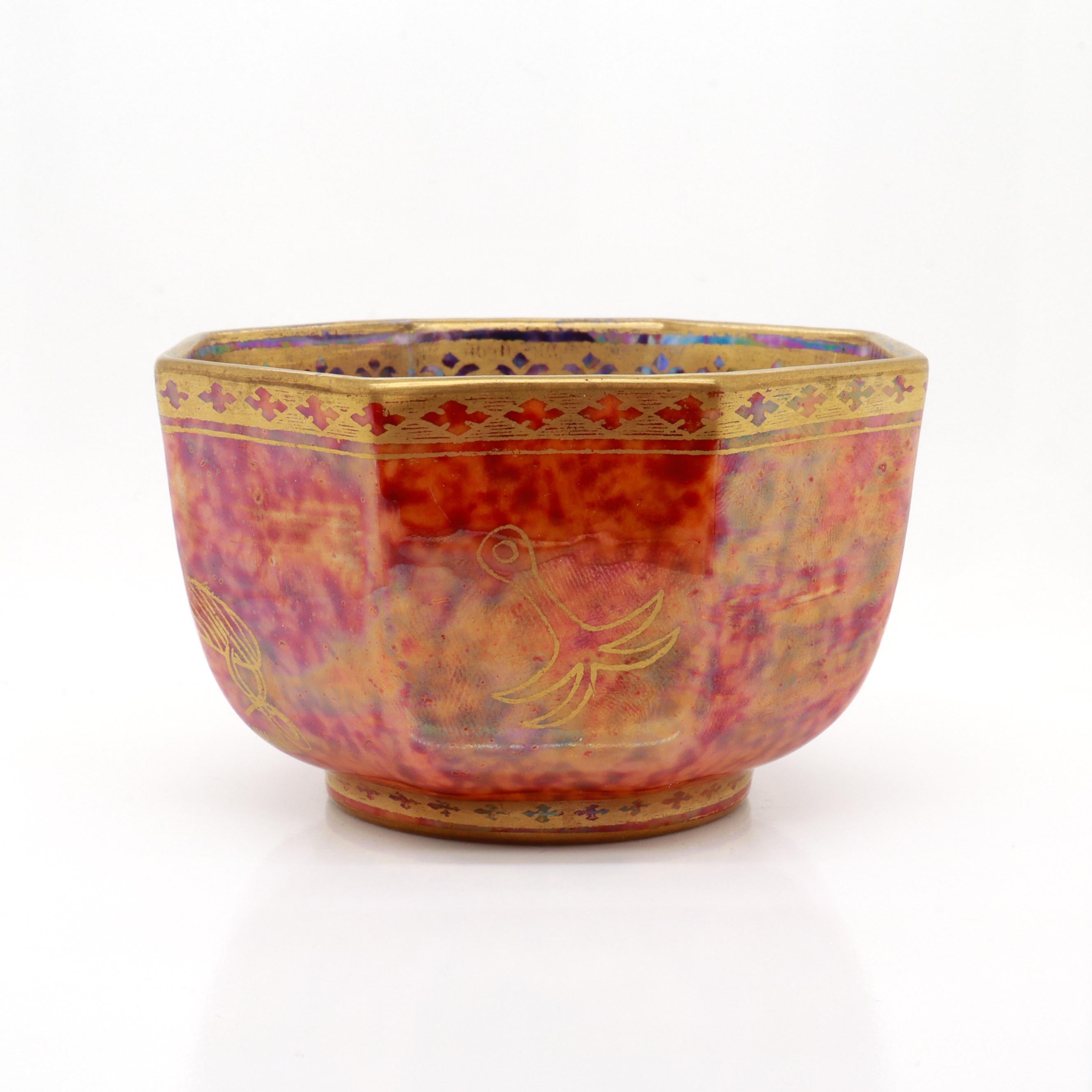 Antique Wedgwood Makeig-Jones Fairyland Lustre Butterfly Porcelain Bowl or Cup (20. Jahrhundert) im Angebot