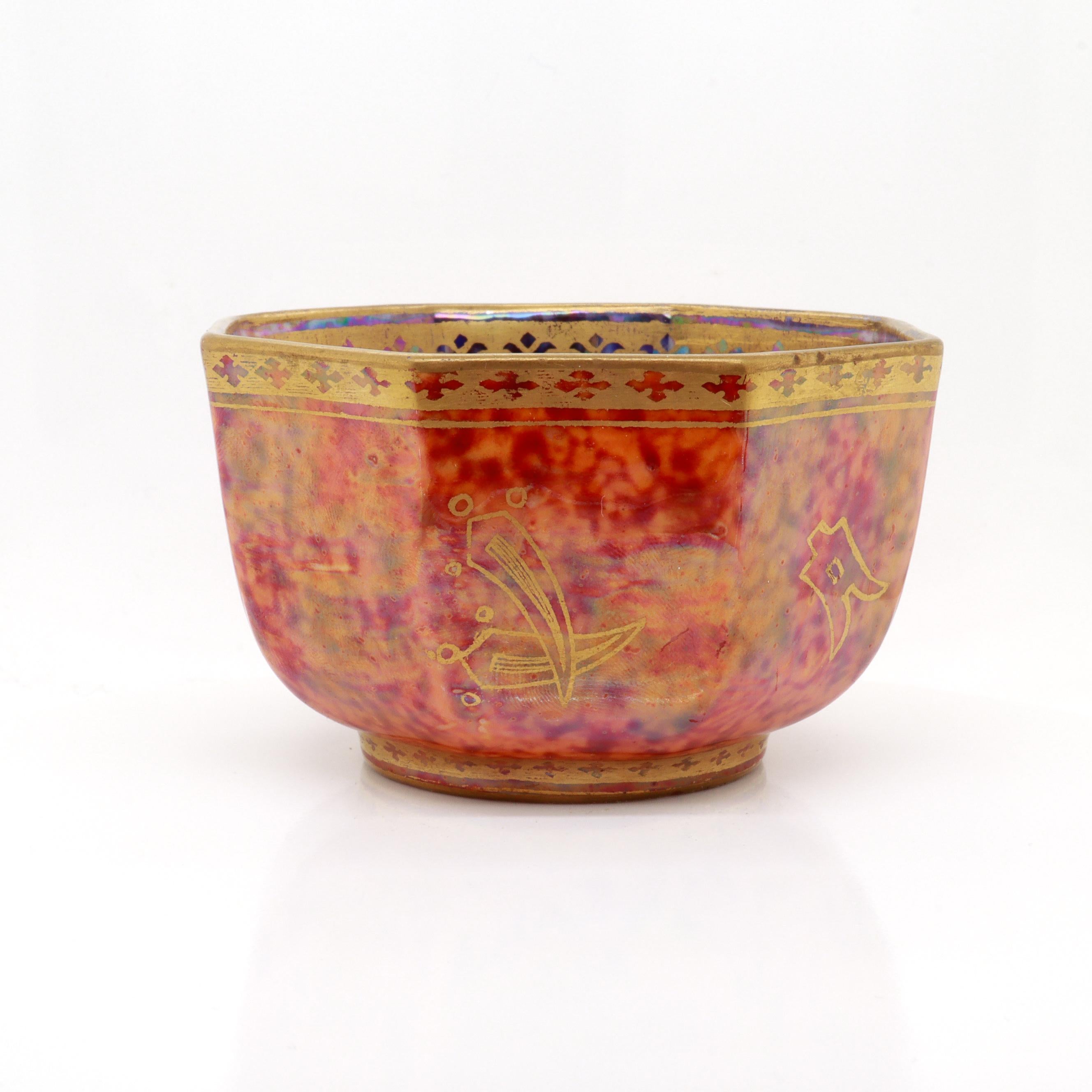 Antique Wedgwood Makeig-Jones Fairyland Lustre Butterfly Porcelain Bowl or Cup (Lüster) im Angebot