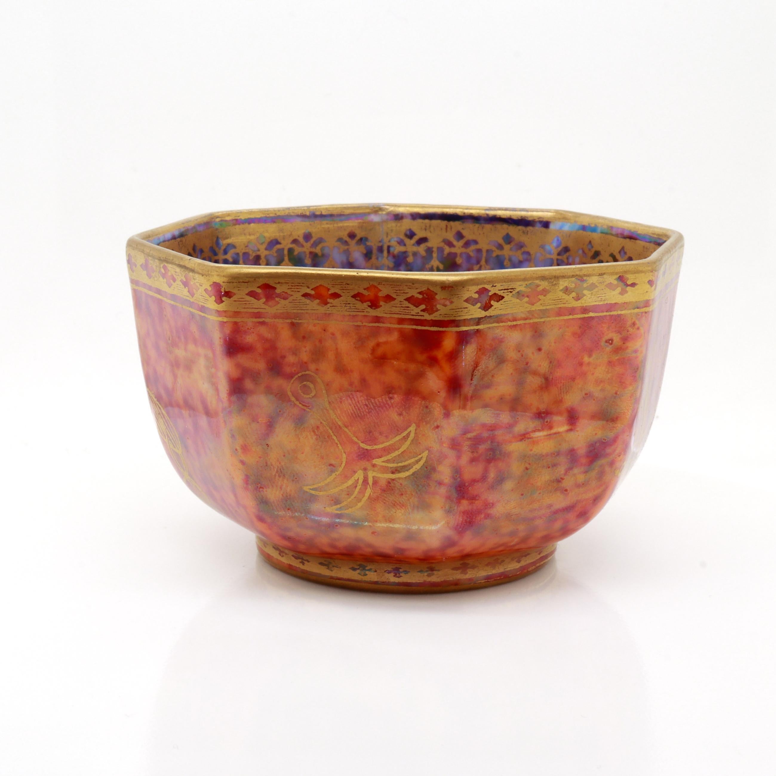 Antique Wedgwood Makeig-Jones Fairyland Lustre Butterfly Porcelain Bowl or Cup im Angebot 1