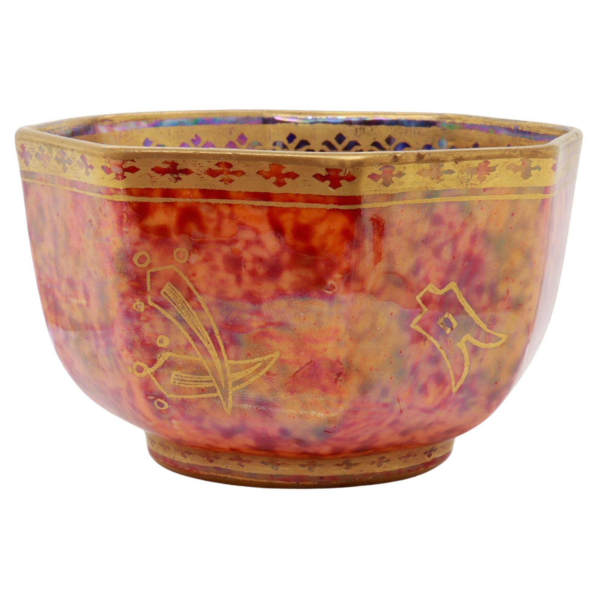 Antique Wedgwood Makeig-Jones Fairyland Lustre Butterfly Porcelain Bowl or Cup im Angebot