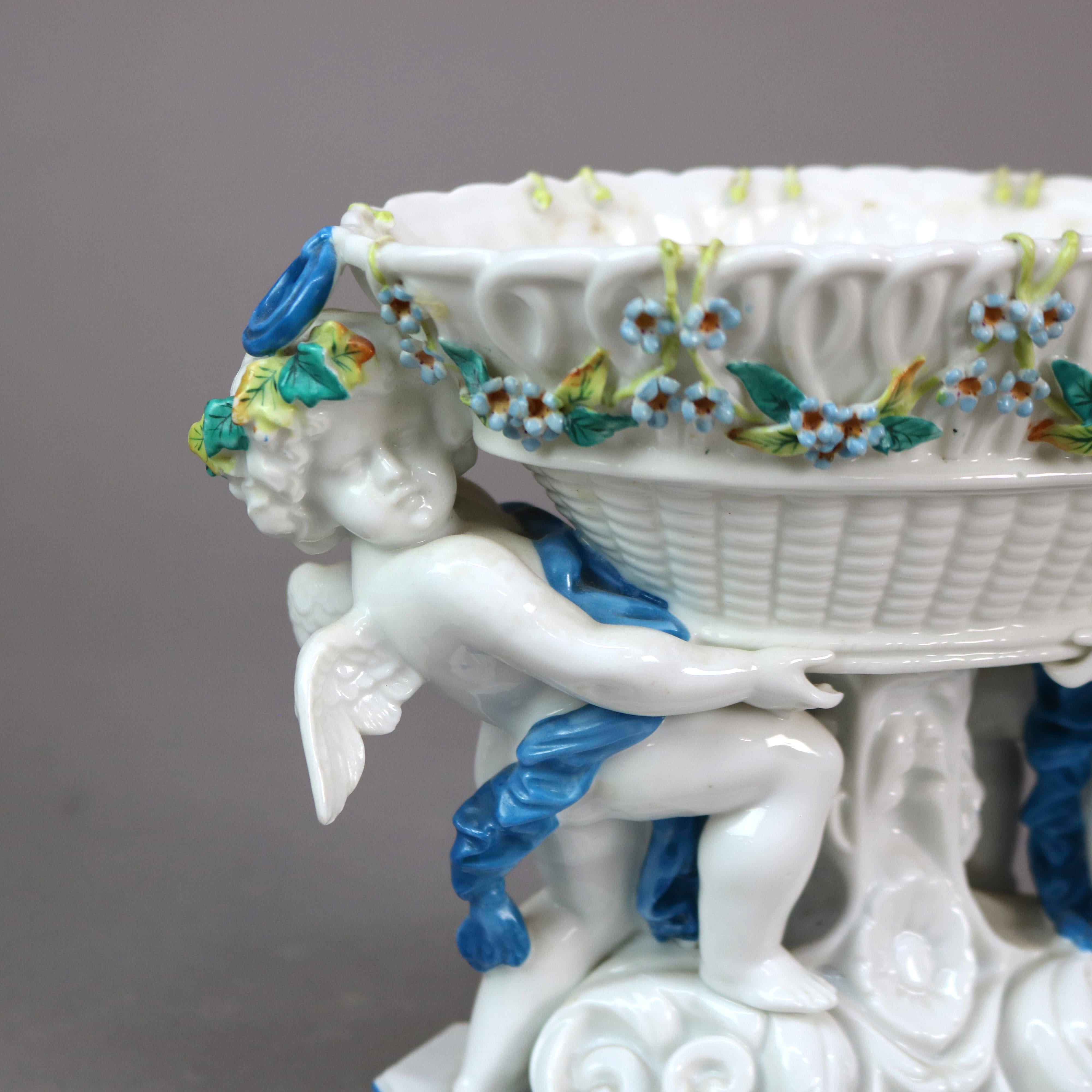 Antique Wedgwood Neoclassical Figural Cherub Porcelain Compote C1890

Measures - 6 1/4