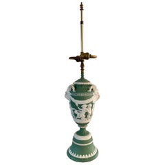 Antique Wedgwood Neoclassical Ram's Head Table Lamp