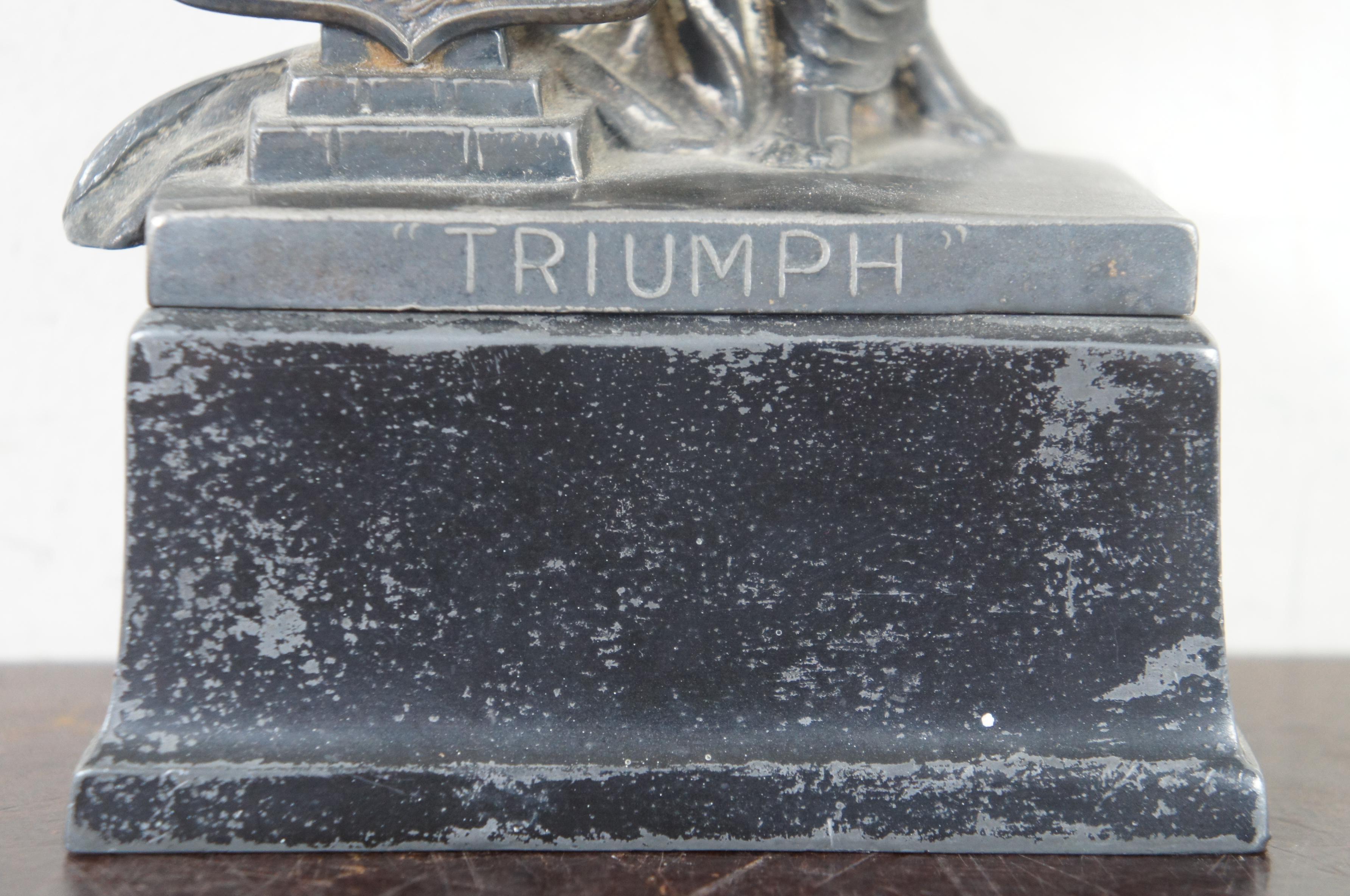 Mid-20th Century Antique Weidlich Bros Art Deco Triumph Figure Swimming Trophy, 1930