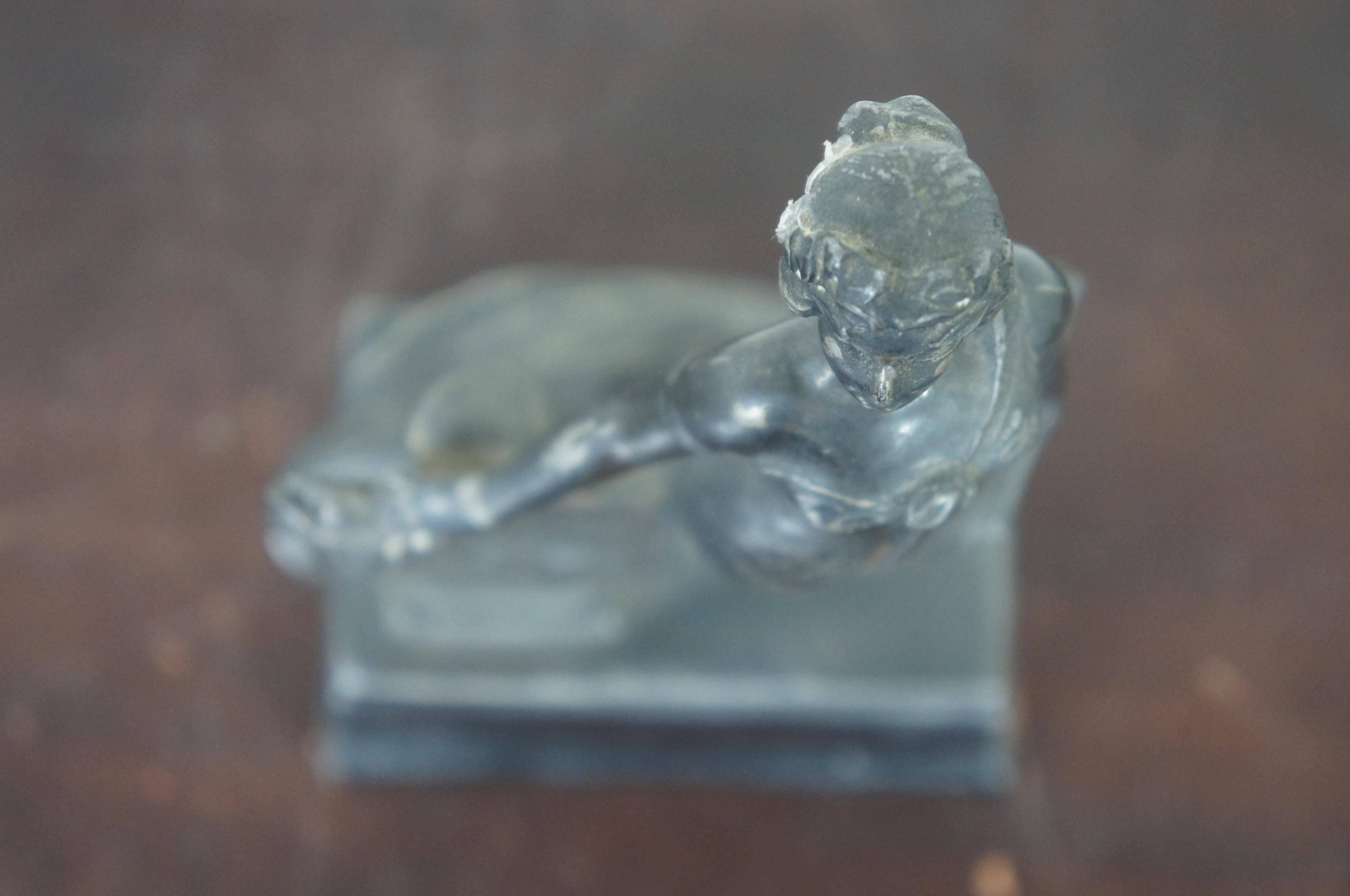 Antique Weidlich Bros Art Deco Triumph Figure Swimming Trophy, 1930 3