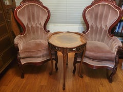Antique Hand-Carved Weiman Heirloom Walnut Table
