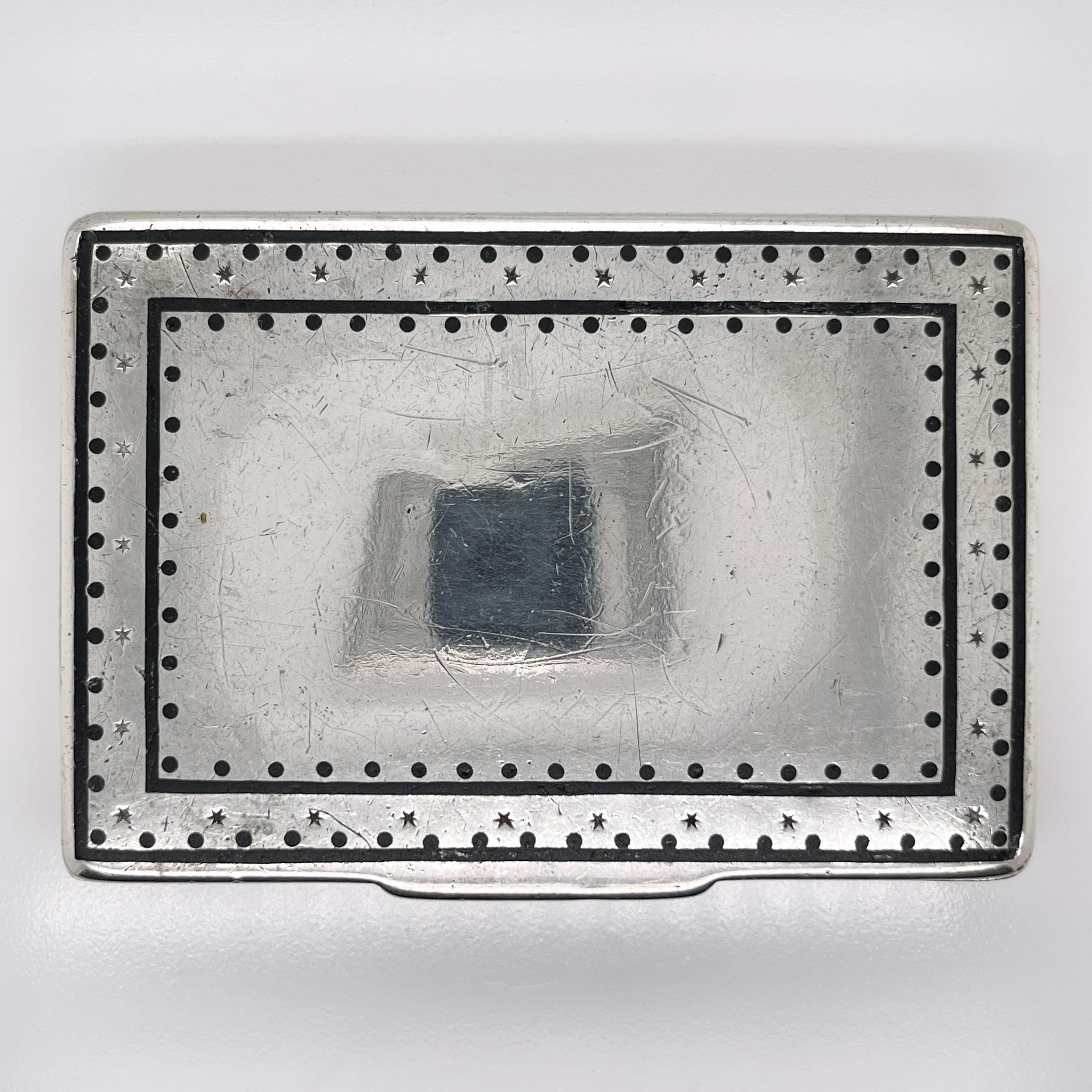 Antike Weiner Werkstatte Silber- und Emaille-Schachtel oder Etui von Karl Mottl im Zustand „Relativ gut“ in Philadelphia, PA