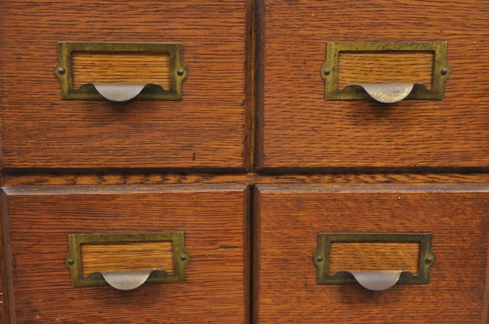 20th Century Antique Weis Mission Arts & Crafts Oak Stacking Letter File Cabinet - 3 Stack For Sale