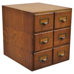 Antique Weis Mission Arts & Crafts Oak Stacking Letter File Cabinet - 3 Stack
