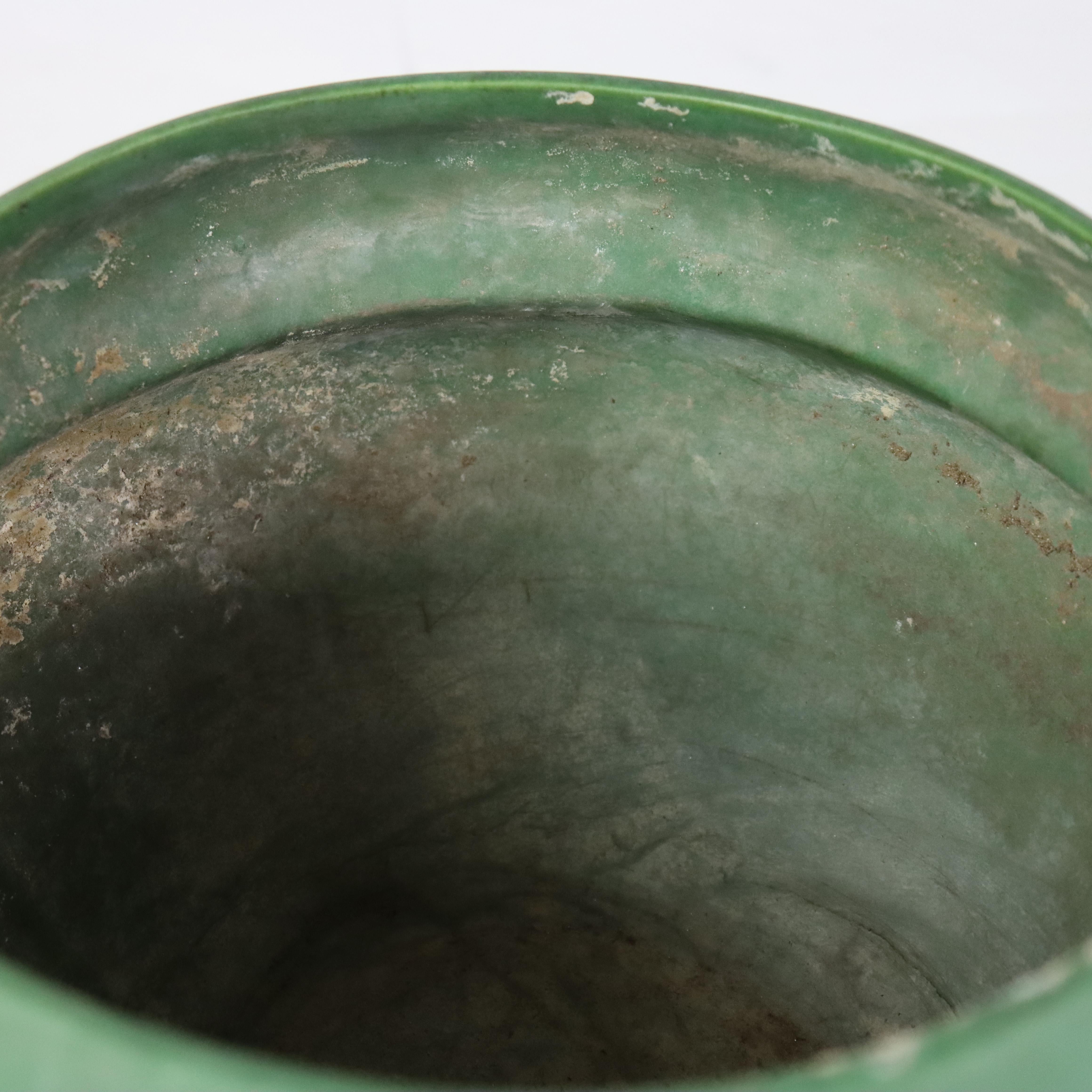 Jardiniere ancienne en poterie The Greene & Greene Green C1920 Bon état - En vente à Big Flats, NY