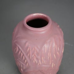 Antique Camark Art Deco Matt Pottery Vase with Deer, C1930