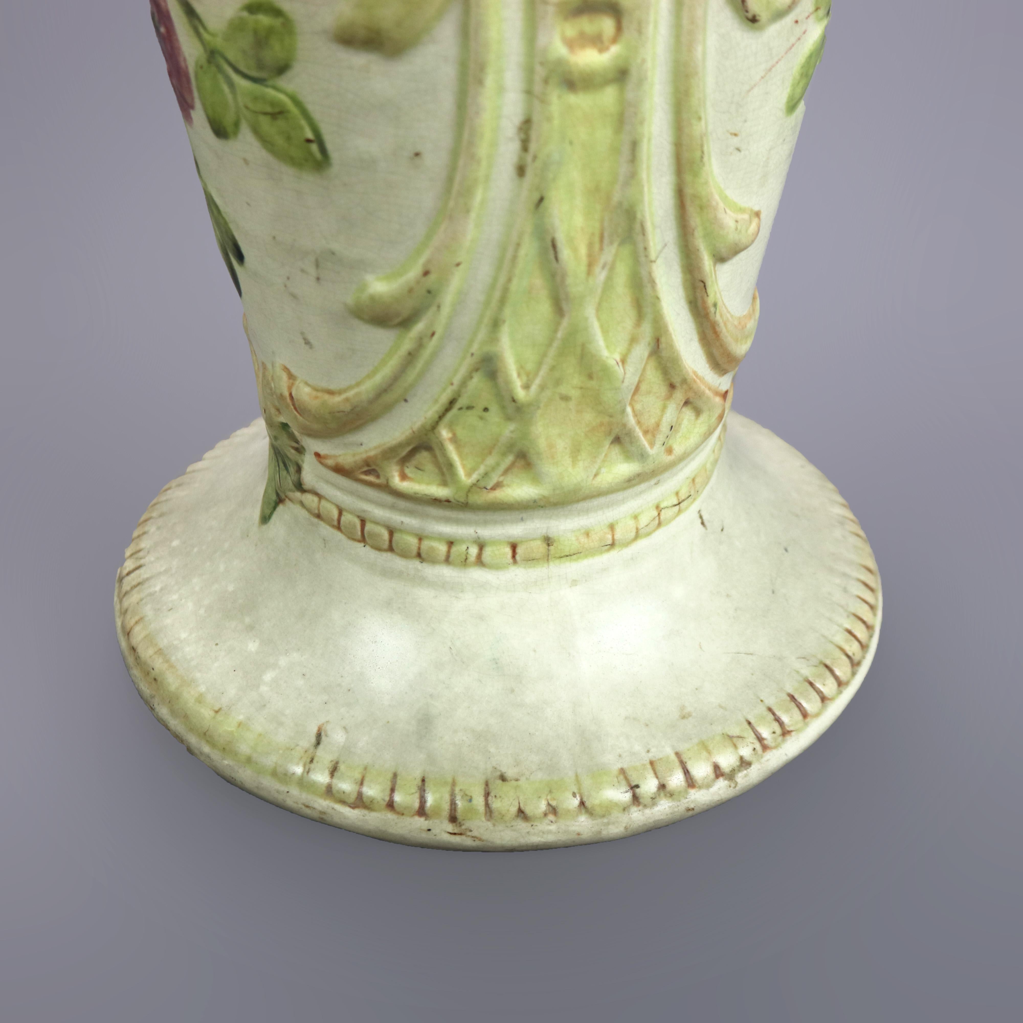 Antique Weller Roma Art Pottery Jardiniere & Pedestal, Circa 1930 6