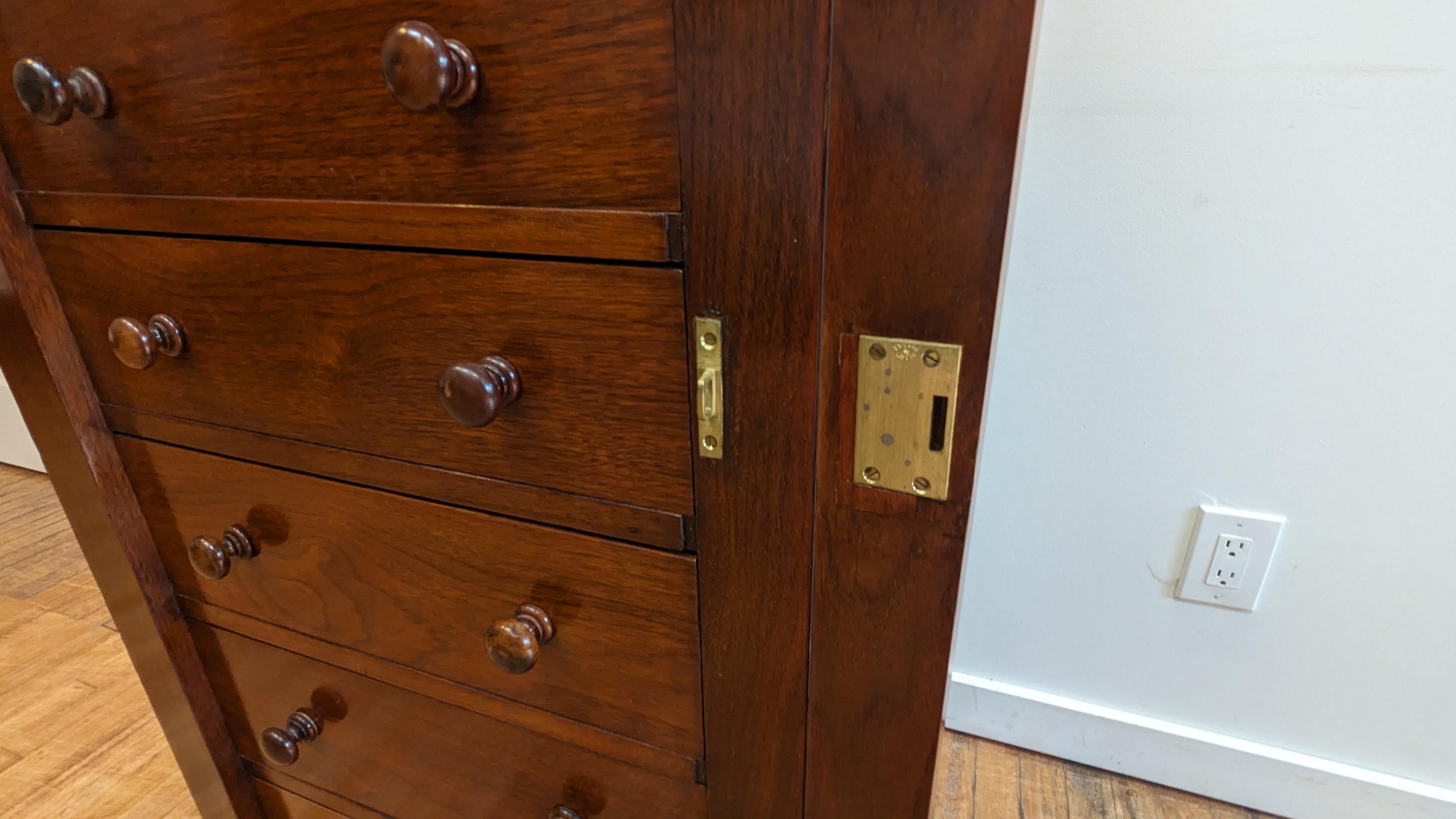 Antique Wellington Chest of Drawers 4