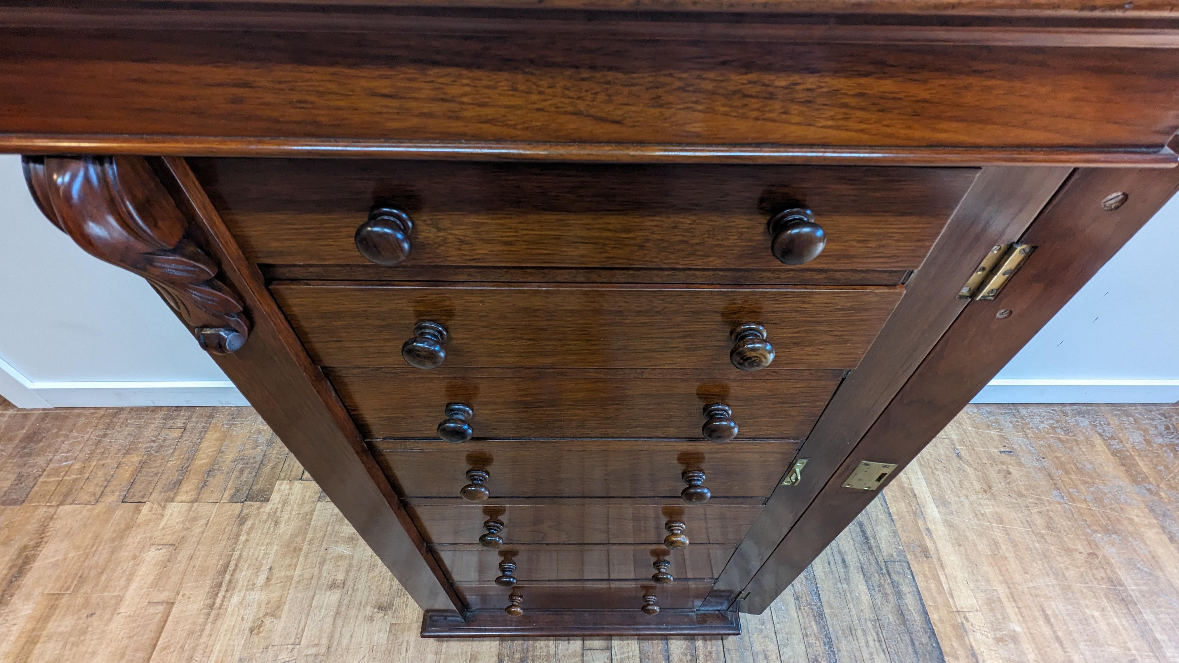 Victorian Antique Wellington Chest of Drawers