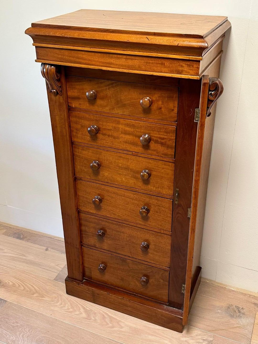 Mahogany Antique wellington chest of drawers