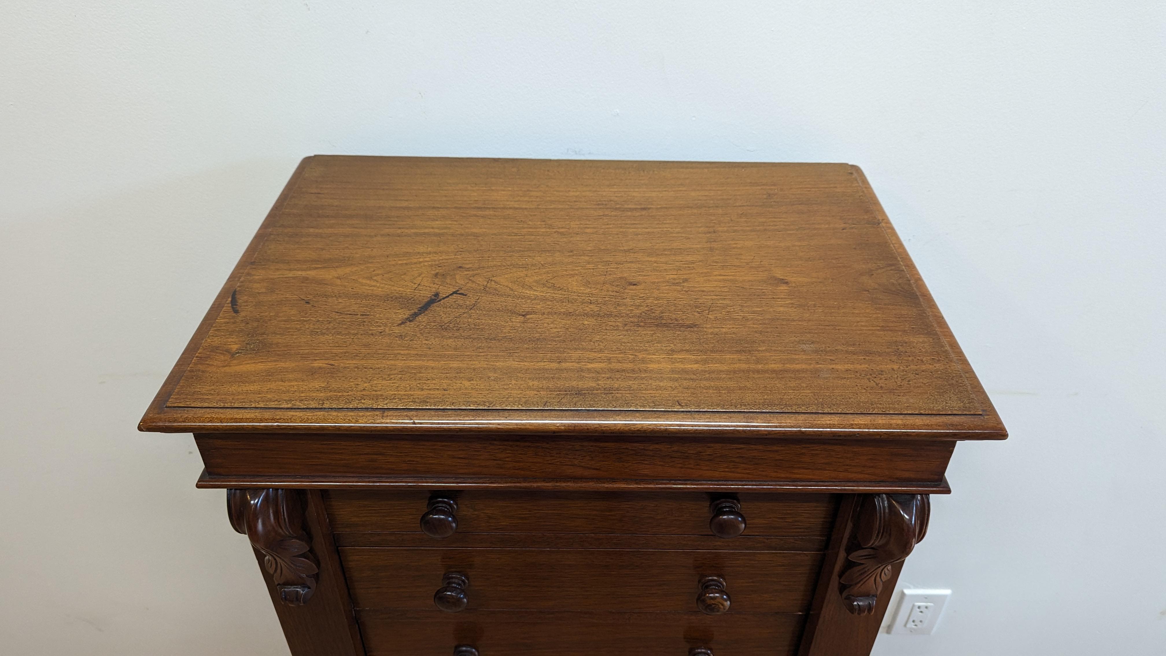Late 19th Century Antique Wellington Chest of Drawers