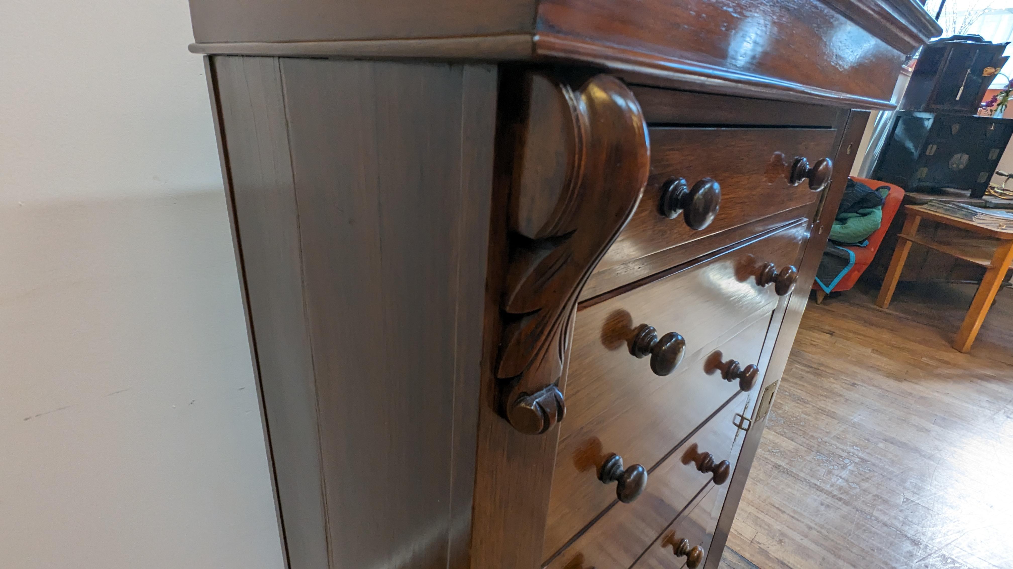 Antique Wellington Chest of Drawers 1