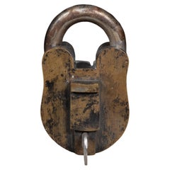 Antique Wells Fargo Bank Bronze and Steel Padlock c.1910