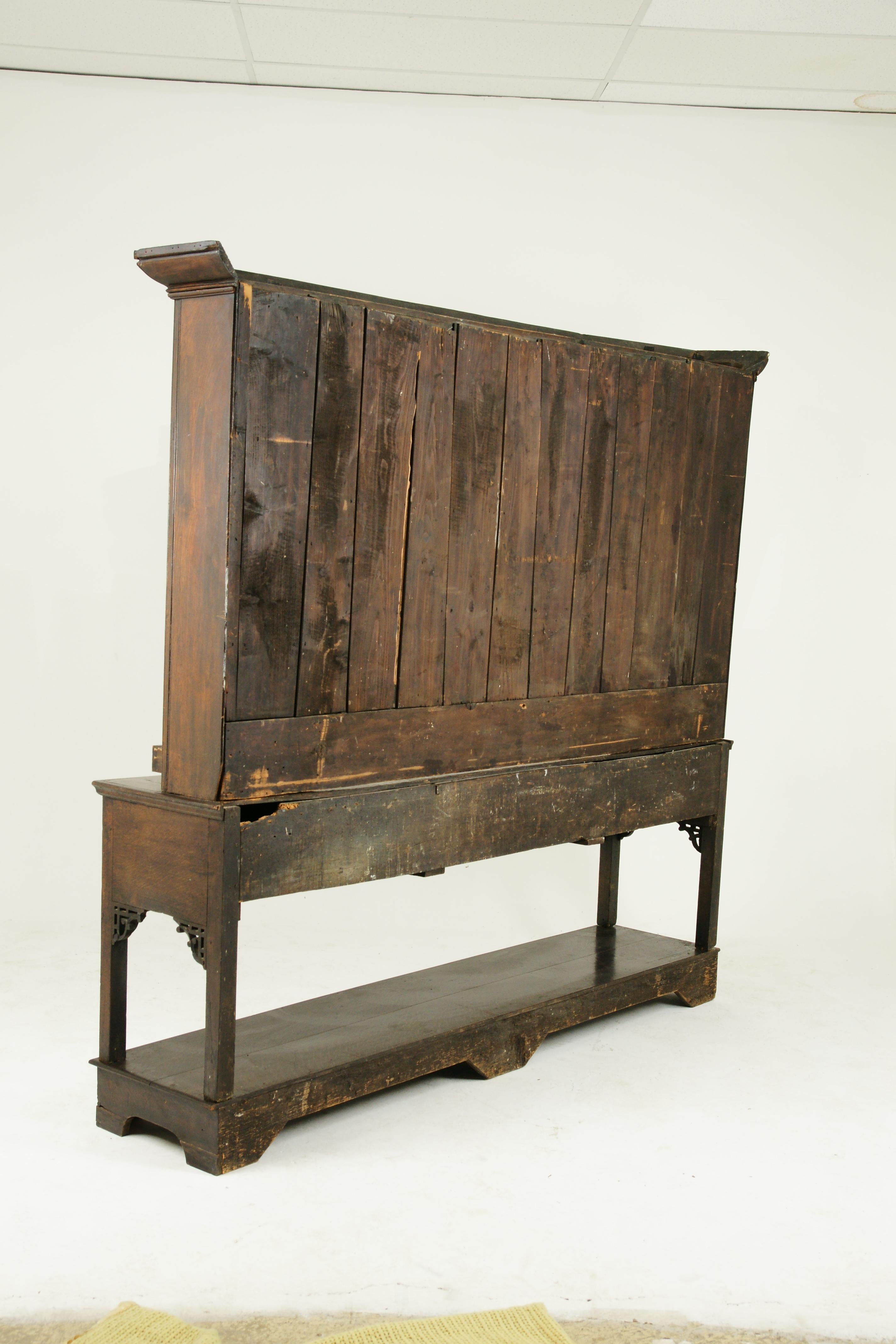 Antique Welsh Dresser, Carved Oak, 18th Century Sideboard, Scotland, 1790 4