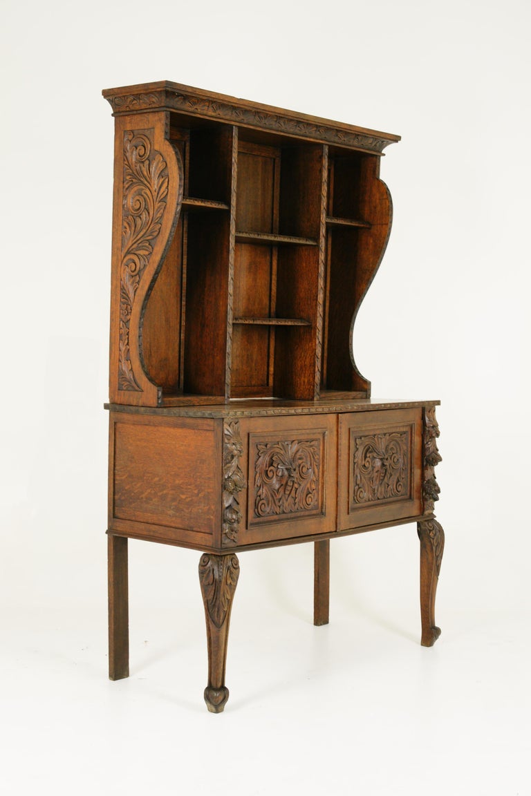 Antique Oak Dresser Carved Oak Welsh Sideboard Or Buffet
