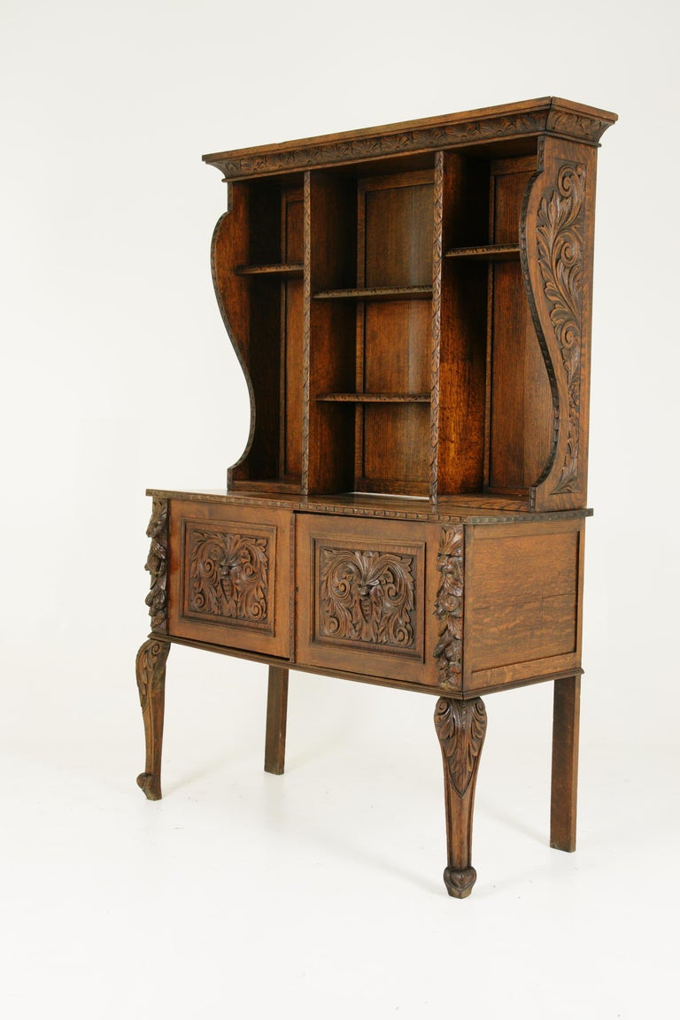 Antique Oak Dresser Carved Oak Welsh Sideboard Or Buffet